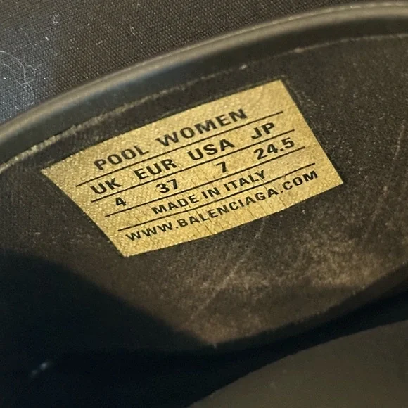 Authentic Balenciaga Black Pool Slides - Picture 6 of 8